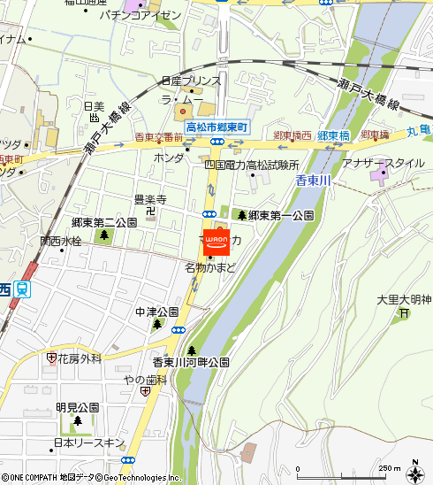 マルナカ郷東店付近の地図